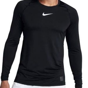 black nike pro fitted long sleeve
